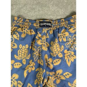 Vilebrequin Swim Trunks Men's XXL Floral Sea Turtle All Over Print Lined